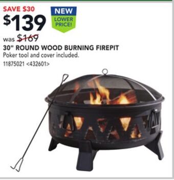 Lowe's 30 round wood-burning firepit offer