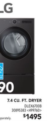 Lowe's Lg 7.4 cu. ft. dryer offer