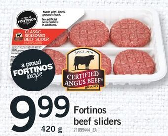 Fortinos Fortinos beef sliders, 420 g offer