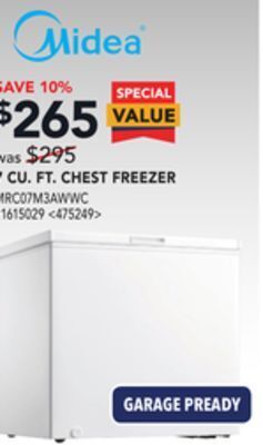 Lowe's Midea 7-cu ft chest freezer offer