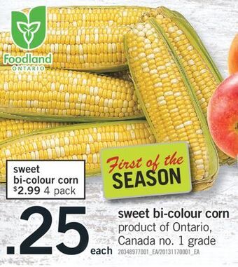 Fortinos Sweet bi-colour corn offer