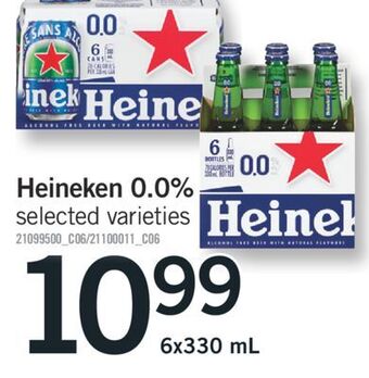Fortinos Heineken 0.0%, 6x330 ml offer