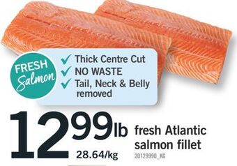 Fortinos Fresh atlantic salmon fillet offer