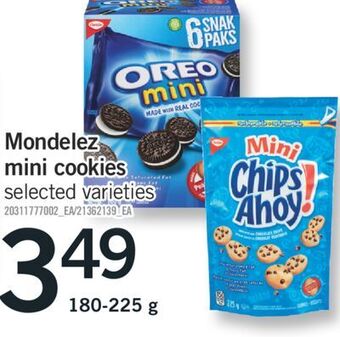 Fortinos Mondelez mini cookies, 180-225 g offer