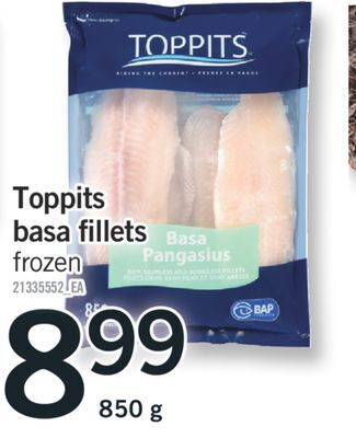 Fortinos Toppits basa fillets, 850 g offer
