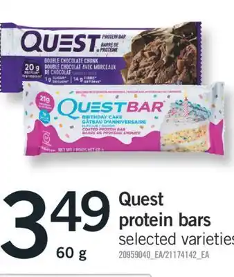 Fortinos Quest protein bars, 60 s offer