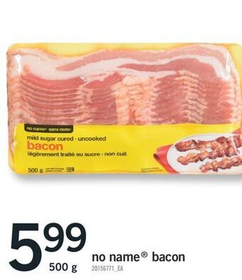 Fortinos No name® bacon, 500 g offer