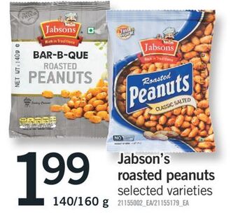 Fortinos Jabson's roasted peanuts, 140/160 g offer