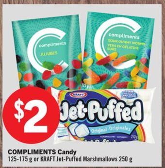 Foodland Compliments candy 125-175g or kraft jet - puffed marshmallows 250g offer