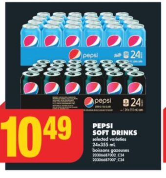 No Frills Pepsi soft drinks, 24x355 ml offer