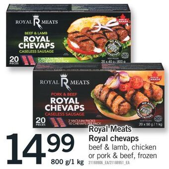 Fortinos Royal meats royal chevaps, 800 g offer