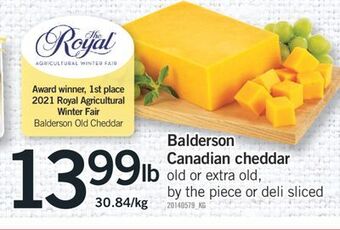 Fortinos Balderson canadian cheddar offer