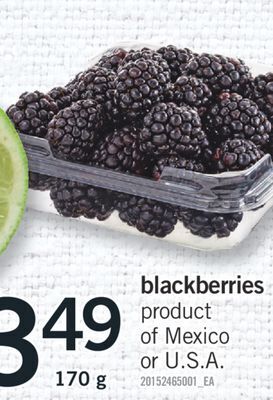 Fortinos Blackberries, 170 g offer