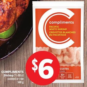 Foodland Compliments shrimp 71-90 ct cooked or raw 340 g offer