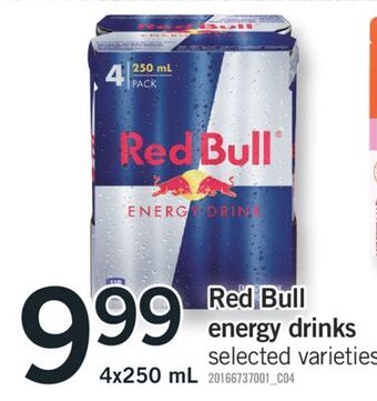Fortinos Red bull energy drinks, 4x250 ml offer