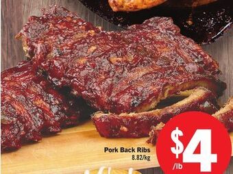 Foodland Pork back ribs offer
