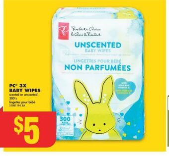 No Frills Pc® 3x baby wipes 300's offer