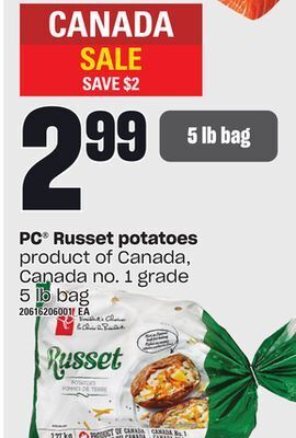 Independent Grocer Pc® russet potatoes, 5 lb bag offer