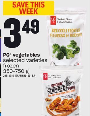 Independent Grocer Pc® vegetables, 350-750 g offer