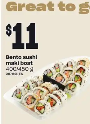 Loblaws Bento sushi maki boat, 400/500 g offer