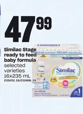 Loblaws Similac stage ready to feed baby formula, 16x235 ml offer