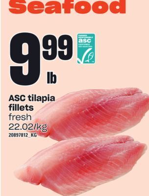 Loblaws Asc tilapia fillets offer