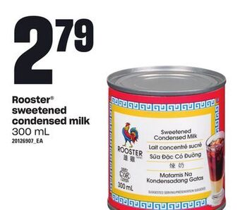 Loblaws Rooster® sweetened condensed milk, 300 ml offer