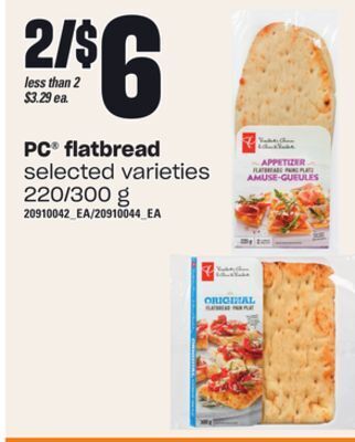 Loblaws Pc® flatbread, 220/300 g offer