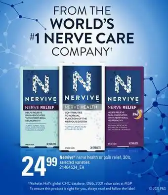Loblaws Nervive® nerve health or pain relief, 30's offer