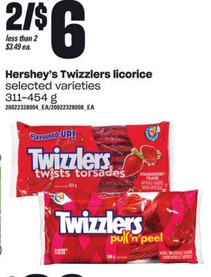 Loblaws Hershey's twizzlers licorice, 311-454 g offer
