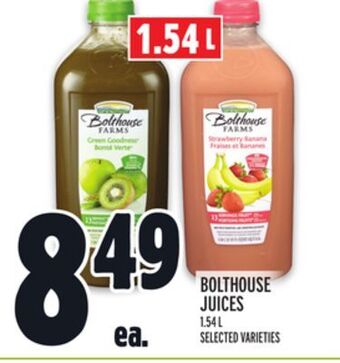 Metro Bolthouse juices offer
