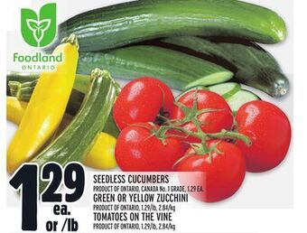 Metro Seedless cucumbers offer