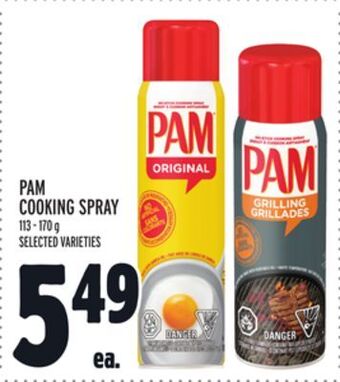 Metro Pam cooking spray offer