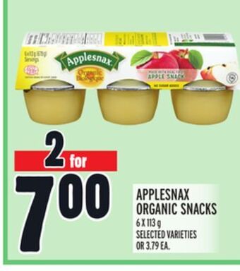 Metro Applesnax organic snacks offer