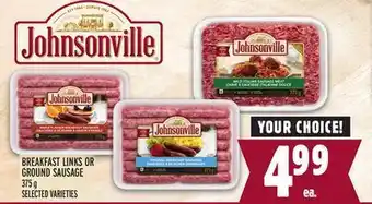 Metro Johnsonville breakfast links or ground sausage offer
