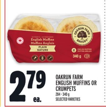 Metro Oakrun farm english muffins or crumpets offer