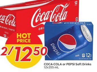 Sobeys Coca-cola or pepsi soft drinks offer