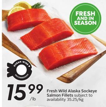 Sobeys Fresh wild alaska sockeye salmon fillets offer