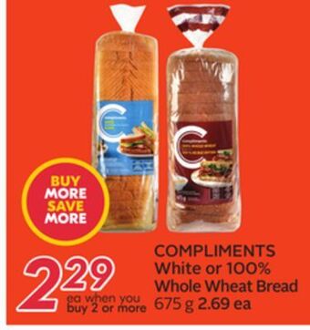 Sobeys White or 100% whole wheat bread offer