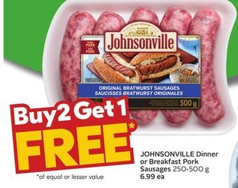 Sobeys Dinner or breakfast pork sausages offer