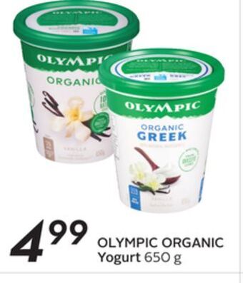 Sobeys Organic yogurt offer