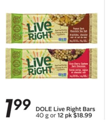 Sobeys Live right bars offer
