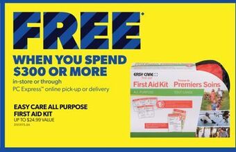 Real Canadian Superstore Easy care all purpose first aid kit offer