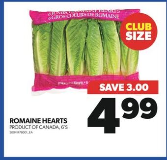 Real Canadian Superstore Romaine hearts, 6's offer