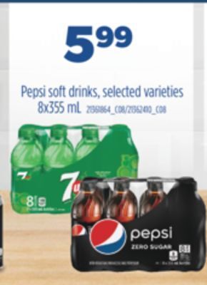 Real Canadian Superstore Pepsi soft drinks, 8x355 ml offer