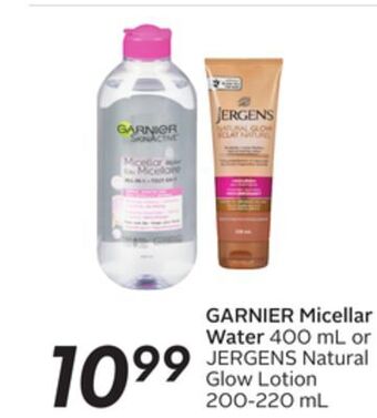 Sobeys Garnier micellar water offer