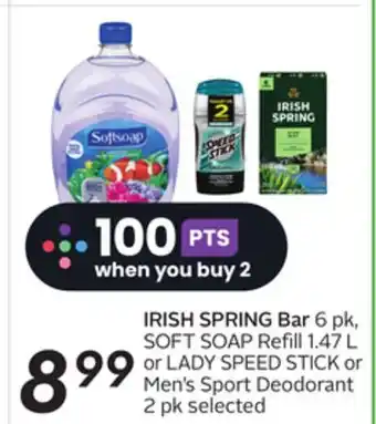 Sobeys Irish spring bar offer