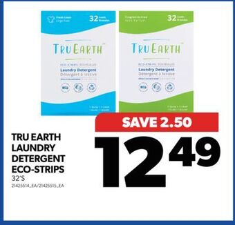 Real Canadian Superstore Tru earth laundry detergent eco-strips, 32's offer