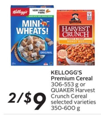 Sobeys Kellogg's premium cereal offer