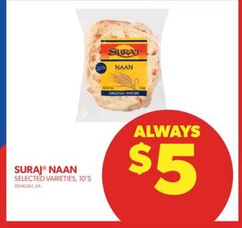 Real Canadian Superstore Suraj® naan, 10's offer